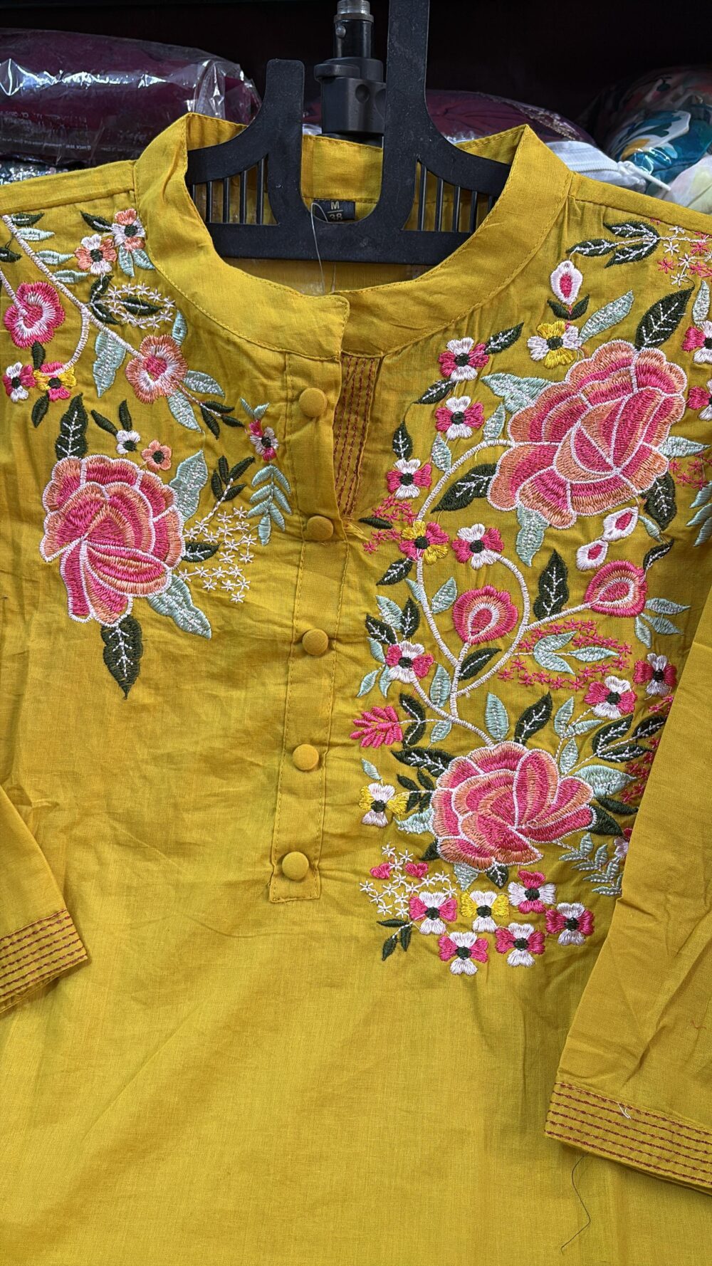 Pure premium cotton coardset in yellow colour - Image 3