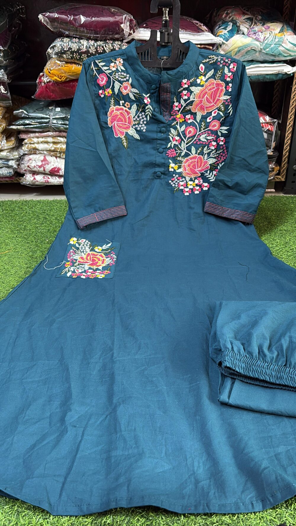 Pure premium cotton coardset in blue colour - Image 2